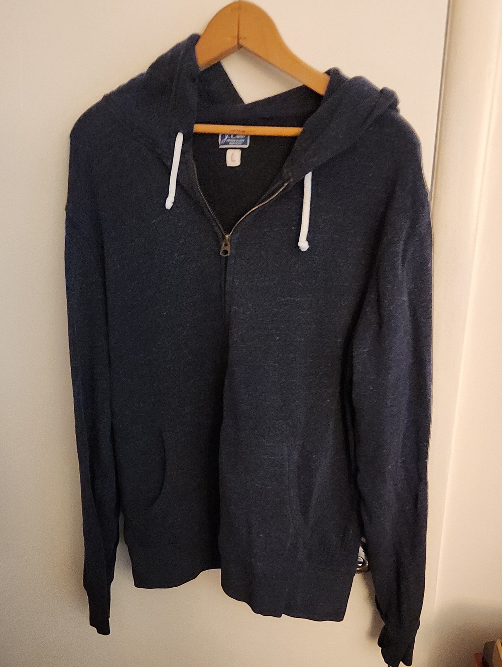 J. Crew Navy Zip-Up Hoodie Large